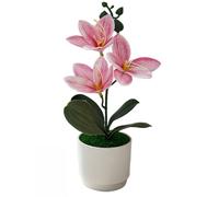 Orchidea Artificiale per stile Nordico con Fiori Giallo per crema per Scrivania