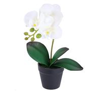 Orchidea artificiale Phalaenopsis in vaso, 30 cm, fiori realistici, esotici, fiori artificiali, orchidea artificiale, decorazione per la casa, matrimonio, facile da pulire