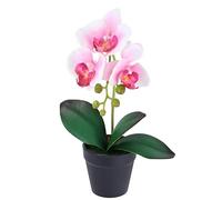 Orchidea artificiale Phalaenopsis in vaso, 30 cm, fiori realistici, esotici, fiori artificiali, orchidea artificiale, decorazione per la casa, matrimonio, facile da pulire