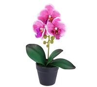 Orchidea artificiale Phalaenopsis in vaso, 30 cm, fiori realistici, esotici, fiori artificiali, orchidea artificiale, decorazione per la casa, matrimonio, facile da pulire