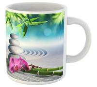 Orchidea Di Sabbia Viola E Pietre Per Massaggi Nel Giardino Zen Tazze Di Caffè Durevole Tazza Mug Ceramica Tazza Colazione Regali Divertenti Per Natale Regalo Festa Della Mamma Fidanziati 330Ml