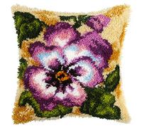 Orchidea - Kit per ganci a chiavistello, cuscino, multicolore, 40 x 40 cm