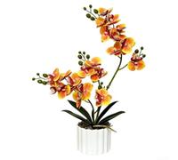 Orchidea Phalaenopsis artificiale per decorazione di interni in casa, ufficio o spazi per eventi, con petali dall'aspetto naturale e struttura in plastica robusta (B)