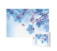 Orchidee Fiori Naturali,Puzzle in legno da 300 pezzi per famiglie, per adulti e adolescenti, decorazioni per la casa