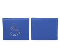 ORCHIDS Porta badge auto in pelle PU blu premium per disabili (blu)