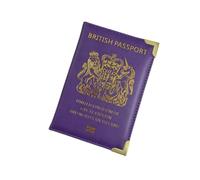 ORCHIDS Portafoglio passaporto britannico in pelle PU custodia per passaporto per uomini e donne, Purpleee, One Size, Classico