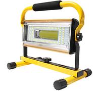 Orchidtent 100W Faretto Portatile, 7000LM Faro LED Impermeabile IP65 Lampada da Lavoro a LED Ricaricabile con Caricatore USB per Auto per Interno ed Esterno [Classe di efficienza energetica A++]