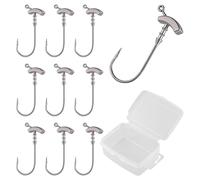 Orchin - Ami da esca, 10 pezzi, montaggio pesca con esca zavorrata | Ami per trota, pesce gatto, trota, salmone, rospo, acqua salata, kayak, campeggio, escursionismo, riva