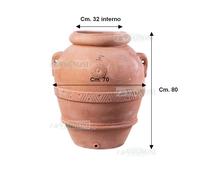 Orcio Anfora Toscano Toscana in Terracotta galestro con timbro originale arredo