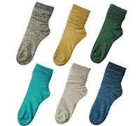 Orcle - 2 paia di calzini da donna alla caviglia, con glitter, stile casual, stile retrò - - taglia unica