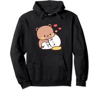 OrcoW Carino Bubu Dudu Panda Bear Adorabile Coppia Love Bubu e Dudu Pullover Felpa Con Cappuccio, Nero , XL