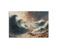 Orcōw - Poster decorativo per la tua casa con Mosè Escapes The Red Sea - Un simbolo di fede e libertà, decorazione spirituale da parete per soggiorno, 30 x 45 cm