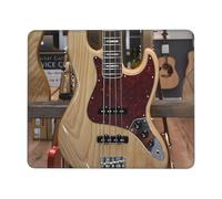 OrcoW Tappetino per mouse con stampa di strumenti musicali a forma di chitarra, tappetino per mouse grande tappetino per mouse personalizzato con base in gomma antiscivolo, tappetino da scrivania