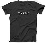 OrcoW Yes Chef divertente ristorante cucina staff detti per cuochi t-shirt 100% cotone grafica t-shirt per uomo donna nero, Nero , XS