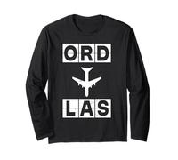 ORD a Las Codice Aeroporto Route Chicago Las Vegas Maglia a Manica
