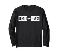 ORD a Las Route Aeroporto Chicago Las Vegas Codice Maglia a Manica