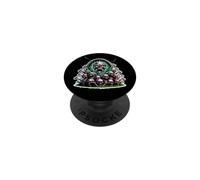 Orda di teschio incandescente - Horror scheletro gotico scuro PopSockets PopGrip Adesivo