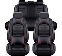 ORDALI Auto Pelle Coprisedili per Opel Corsa d 2007 2008 2009 2010-2014,all Inclusive Set CopriSeduta Comfort Durevole Anteriori E Posteriori Copertura Sedili Interni Accessori,C-Black Red