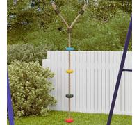 Ordellia Altalena con piattaforma con corda da arrampicata, materiale PE multicolore, altezza totale 140 cm, 4 livelli, portata 50 kg, accessori per torre giochi, altalene, parete da arrampicata