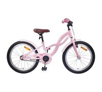 Ordellia Bici per bambini 18" rosa chiaro in acciaio con sella e manubrio regolabili, parafango e campanello, da 5 a 7 anni, da 115 a 125 cm, per tutti i giorni e il tempo libero