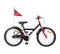 Ordellia Bicicletta per bambini da 18 pollici, nera, in acciaio, sella e manubrio regolabili, parafango e campanello, una velocità, freno a contropedale, da 5 a 7 anni, da 115 a 125 cm
