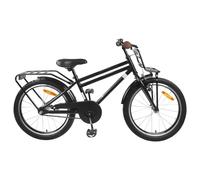 Ordellia Bicicletta per bambini da 20 pollici, nera, in acciaio, con parafango, campanello, supporto e riflettori, 1 marcia, freno a contropedale, per bambini da 6 a 11 anni, da 120 a 135 cm, per