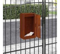 Ordellia Cassetta delle lettere in acciaio inossidabile resistente alle intemperie, 30 x 20 x 55 cm, richiudibile con vano portaoggetti, patta di inserimento e targhetta, per esterni, porta d'ingresso