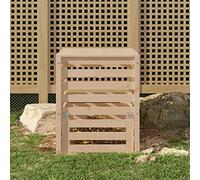 Ordellia Compostiera in legno di pino massiccio, 63,5 x 63,5 x 77,5 cm, con coperchio e coperchio, compostiera per rifiuti da giardino, rifiuti biologici, foglie, erba tagliata e humus in giardino