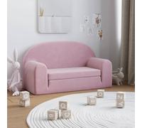 Ordellia Divano letto per bambini a 2 posti, rosa, in morbido peluche, 2 in 1, con rivestimento sfoderabile, imbottitura in schiuma, per leggere, giocare e fare un pisolino nella cameretta dei bambini