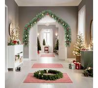 Ordellia Ghirlanda natalizia con sfere e luci a LED, 10 m, verde, PVC, 150 LED, 4 effetti di luce, per interni ed esterni, feste, Avvento, decorazione per albero di Natale