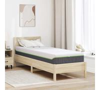 Ordellia Materasso bianco e grigio, 80 x 200 cm, tessuto jacquard, con anima a molle insacchettate, memory foam, schiuma fredda, memory foam, ergonomico, traspirante, per camera da letto e letto a