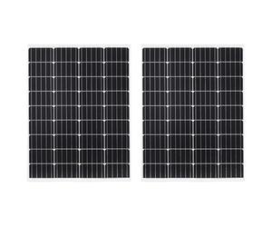 Ordellia Pannello solare rettangolare in alluminio per giardino e terrazza, robusto pannello solare per uso esterno, modulo PV leggero con cavo e spina per la generazione di energia