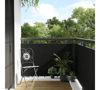 Ordellia Paravento da Balcone Nero 300x90 cm in Polyrattan resistente all'acqua UV facile da installare privacy e protezione dal rumore ideale per giardino e terrazzo