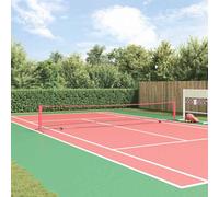 Ordellia Rete da tennis nera e rossa in poliestere x 90,5 x portatile e pieghevole per interni ed esterni con borsa per giardino, sala, club, scuola e campo da tennis