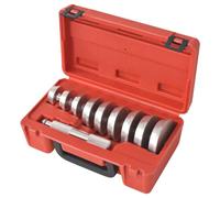 Ordellia Set di 10 pezzi in alluminio per pressa da officina, set di inserimento e rimozione con 9 pezzi di pressione, mandrino a percussione 13,6 cm, valigetta per montaggio, smontaggio, riparazione