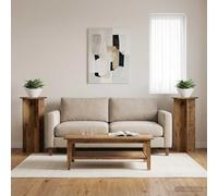 Ordellia Set di 2 supporti per piante in legno anticato, 40 x 40 x 80 cm, resistenti all'umidità, per soggiorno, corridoio, davanzale, angolo, interni, portata 60 kg per una presentazione ordinata