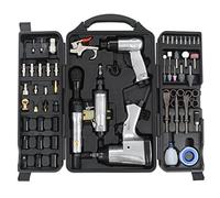 Ordellia Set di 70 attrezzi ad aria compressa, in alluminio e plastica, 41 x 28 cm, con cacciavite, smerigliatrice, martello a cricchetto, pistola per officina, garage, auto, riparazione, manutenzione