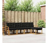 Ordellia Set di arredo da esterno con divani modulari in legno massello di acacia e cuscini resistenti al sole, ideale per giardini, terrazze e spazi sociali all'aperto