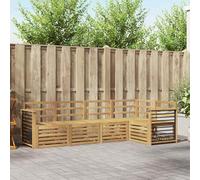 Ordellia Set di divani da esterno 5 pcs in legno di acacia naturale resistente alle intemperie con design modulare per giardino e terrazza ideale per relax e socializzazione