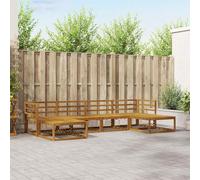 Ordellia Set di divani da esterno 6 pezzi in legno massello di acacia naturale per giardino patio e zone piscina con supporto robusto e design elegante per relax e incontri all'aperto