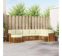 Ordellia Set di divani da esterno con cuscini 8 pezzi in legno massello di acacia resistente al clima, design modulare versatile per giardini e terrazze con sedute confortevoli e finitura durevole