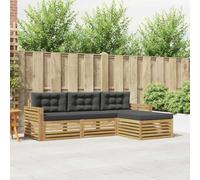 Ordellia Set di mobili da esterno 4 pezzi modulare e resistente in legno massello di acacia per giardino e terrazzo con design moderno, eleganza e funzionalità, ideale per relax