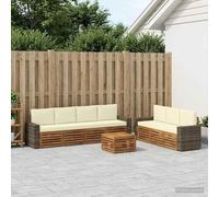 Ordellia Set divani con cuscino 8 pezzi in legno di acacia massello, mobili da esterno resistenti alle intemperie, design modulare e facile manutenzione per giardini e terrazzi