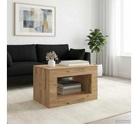 Ordellia Tavolino da salotto Rovere Artigianale con design elegante e struttura robusta, mobile basso versatile per soggiorno camera da letto e ufficio, come comodino o consolle salvaspazio