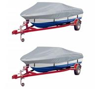 Ordellia Telone per barca, 2 pezzi, grigio, in 100% poliestere, da 427 a 488 cm di lunghezza e 229 cm di larghezza, copertura per barche