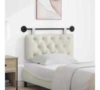 Ordellia Testiera sospesa in velluto cremo con luce LED integrata, design moderno e imbottita, ideale come spalliera o pannello decorativo, supporta relax e lettura in camera da letto o soggiorno