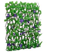 Ordellia Traliccio con edera artificiale, 5 pezzi, espandibile, 180 x 70 cm, elemento di recinzione per recinzione da giardino in legno e PVC, oscurante come protezione dal vento, divisorio e privacy