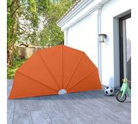 Ordellia Ventaglio laterale pieghevole per terrazza, 160 cm, resistente alle intemperie, ai raggi UV, impermeabile, con telaio in acciaio e supporto da parete, per balcone, giardino, esterni