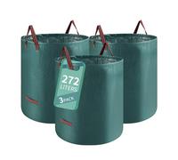 Ordeluxe 3x272L Sacchi per Rifiuti da Giardino, Sacchi Giardinaggio Resistenti agli Strappi e Impermeabili, Sacco Raccogli Foglie Pieghevole Autoportante, Supporta fino a 50 kg
