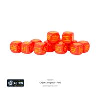 ORDER DICE bolt action RED set di 12 dadi comando WARLORD GAMES rossi